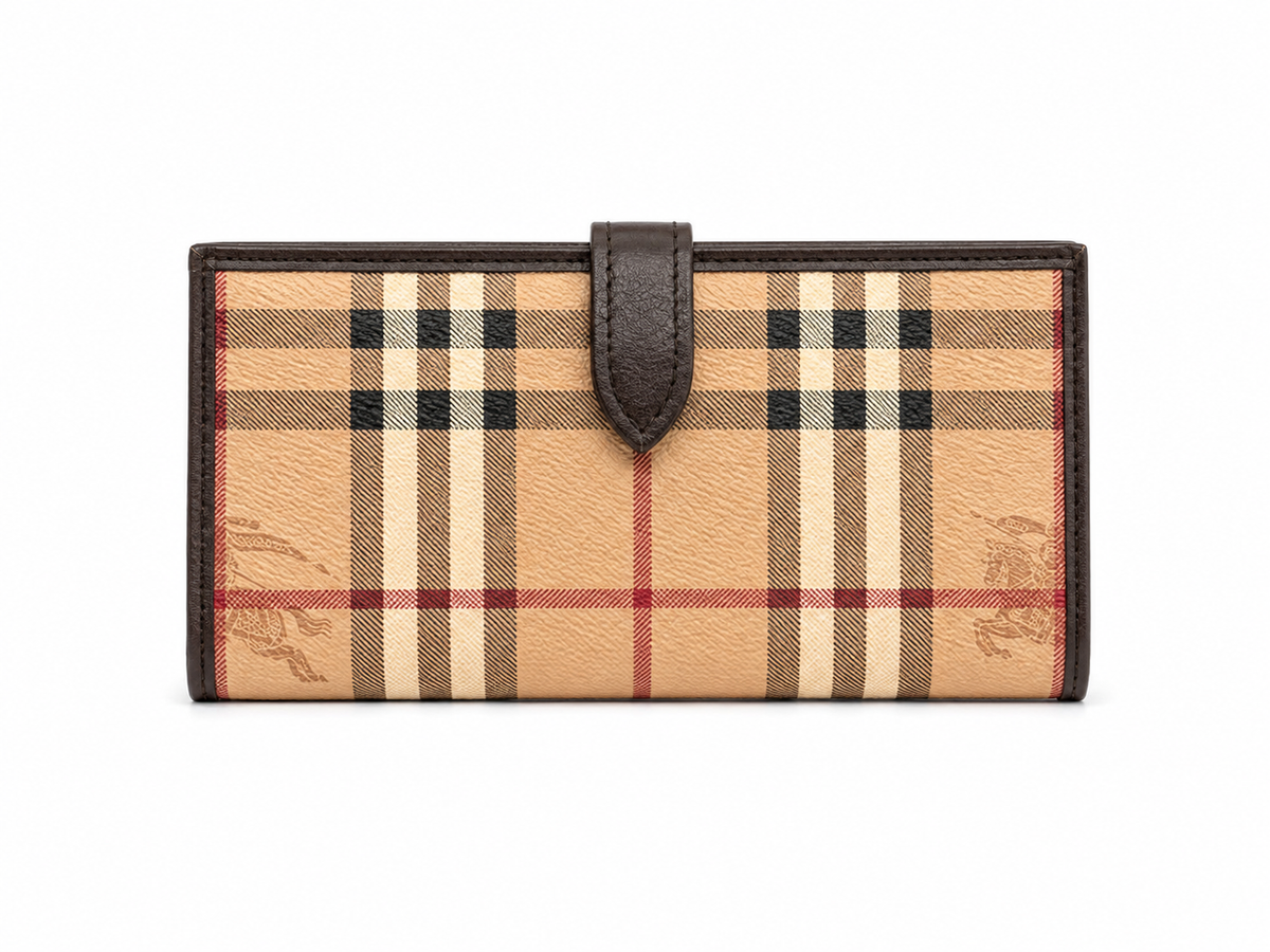 Portefeuille Burberry bicolore à carreaux Haymarket Check.