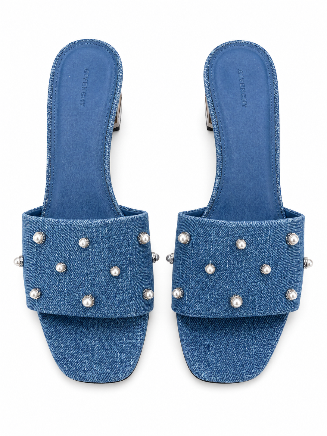 Givenchy - Mules G Cube en denim bleu