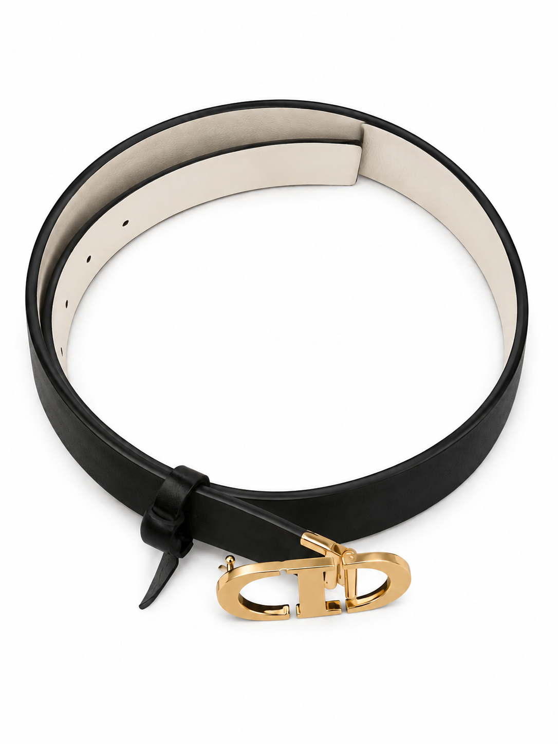 Ceinture Dior réversible noir/écru neuve