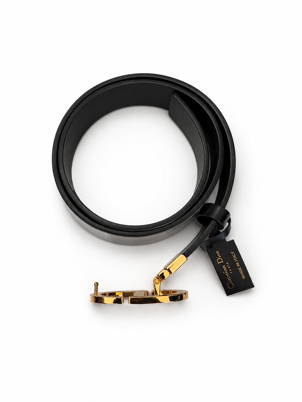 Ceinture Dior réversible noir/écru neuve