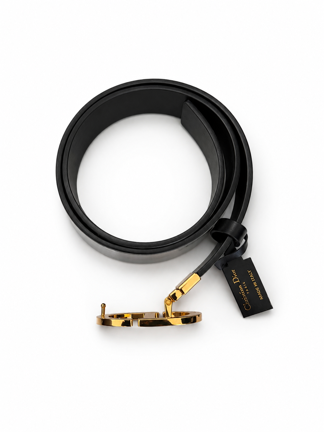 Ceinture Dior réversible noir/écru neuve