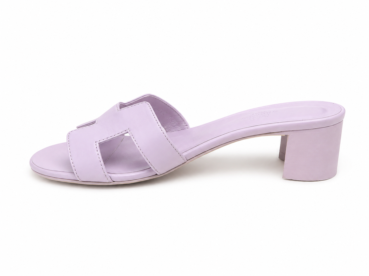 Sandales Oasis en cuir de veau rose Hermes