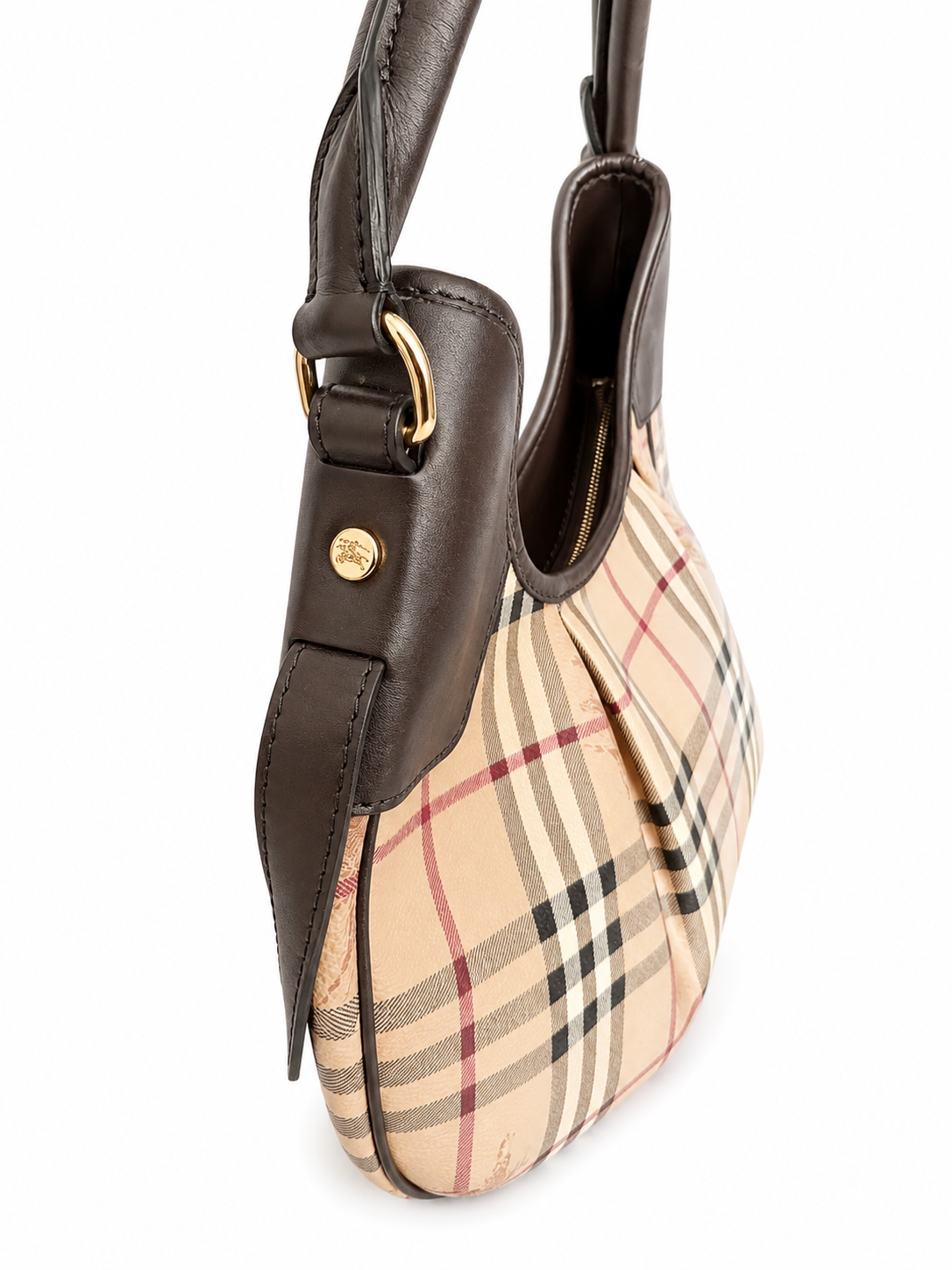 Burberry sac Brooklyn Hobo beige et marron