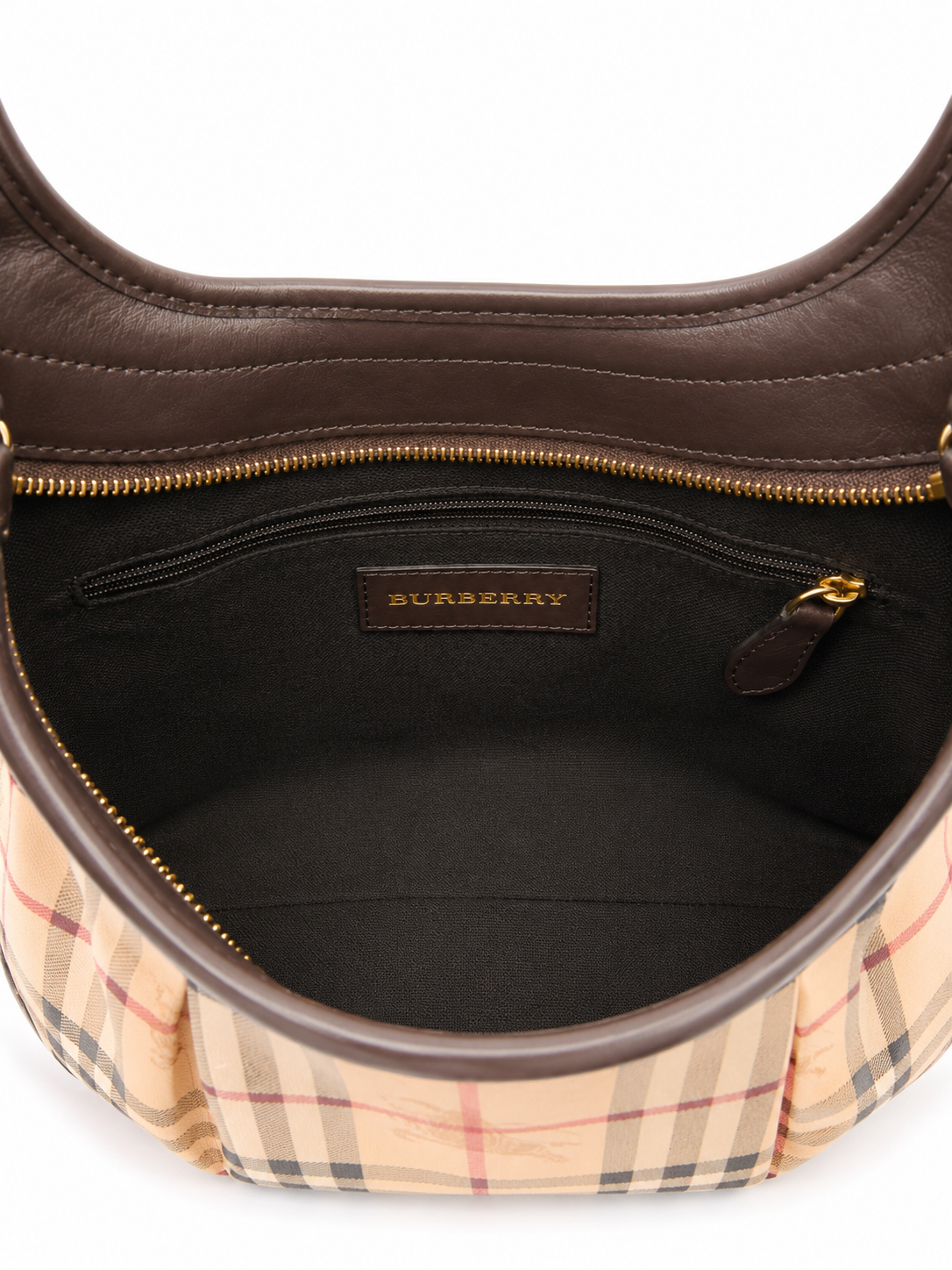 Burberry sac Brooklyn Hobo beige et marron