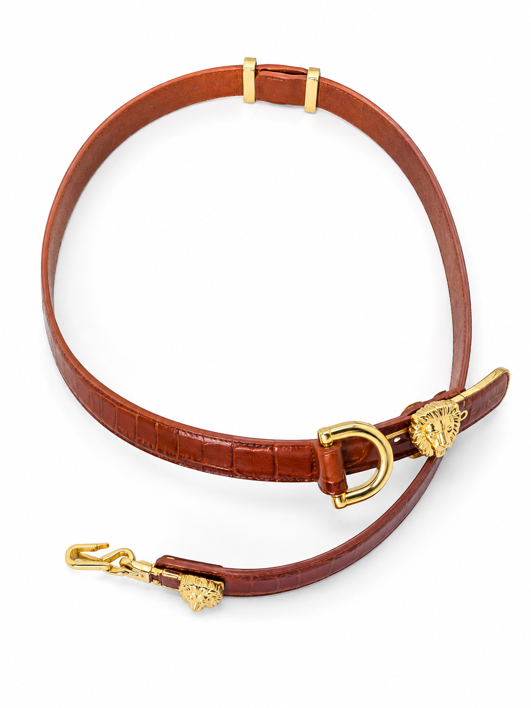MAJE - ceinture en cuir marron
