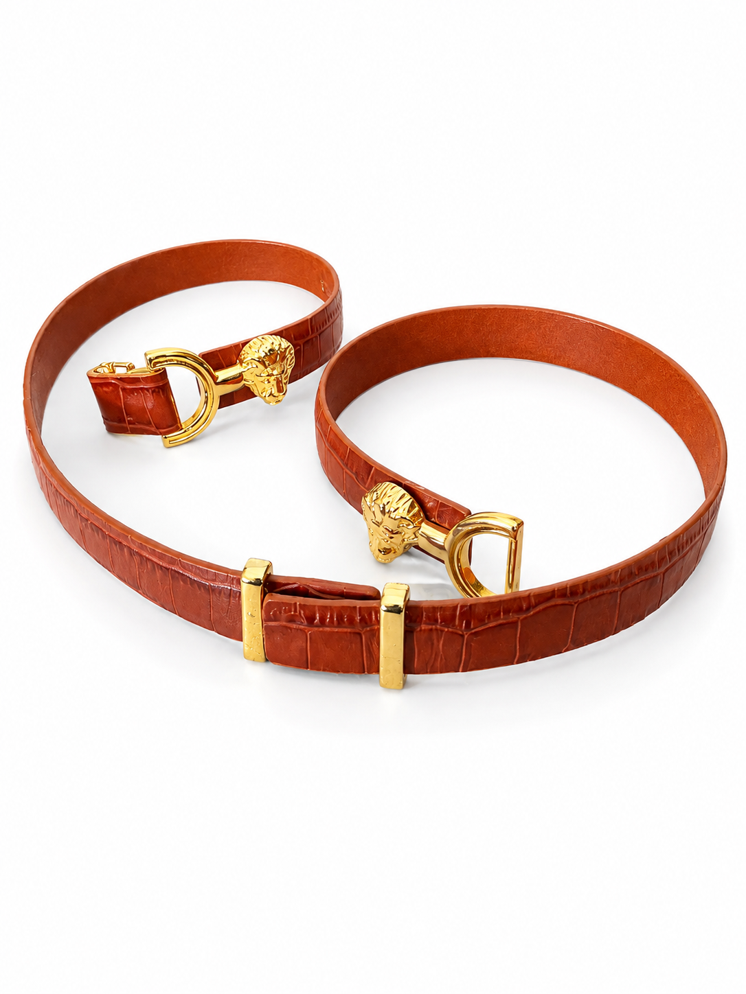 MAJE - ceinture en cuir marron