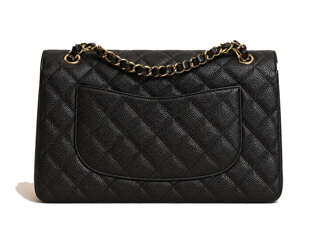 Sac a rabat Chanel classique en veau grainé et métal doré