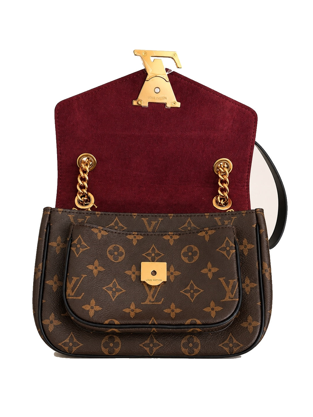 Sac bandoulière Louis Vuitton Passy Monogram – Chaîne dorée
