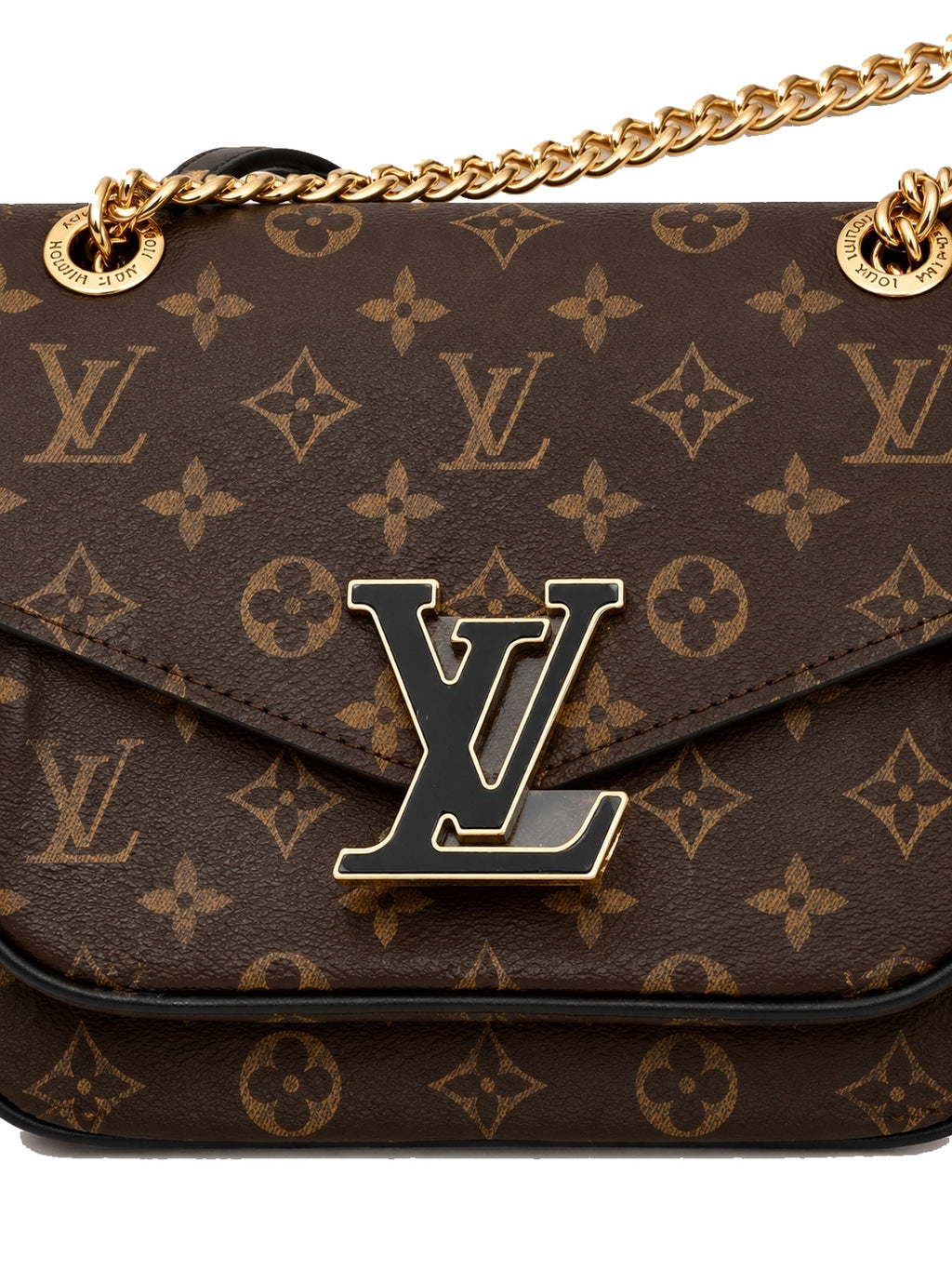 Sac bandoulière Louis Vuitton Passy Monogram – Chaîne dorée