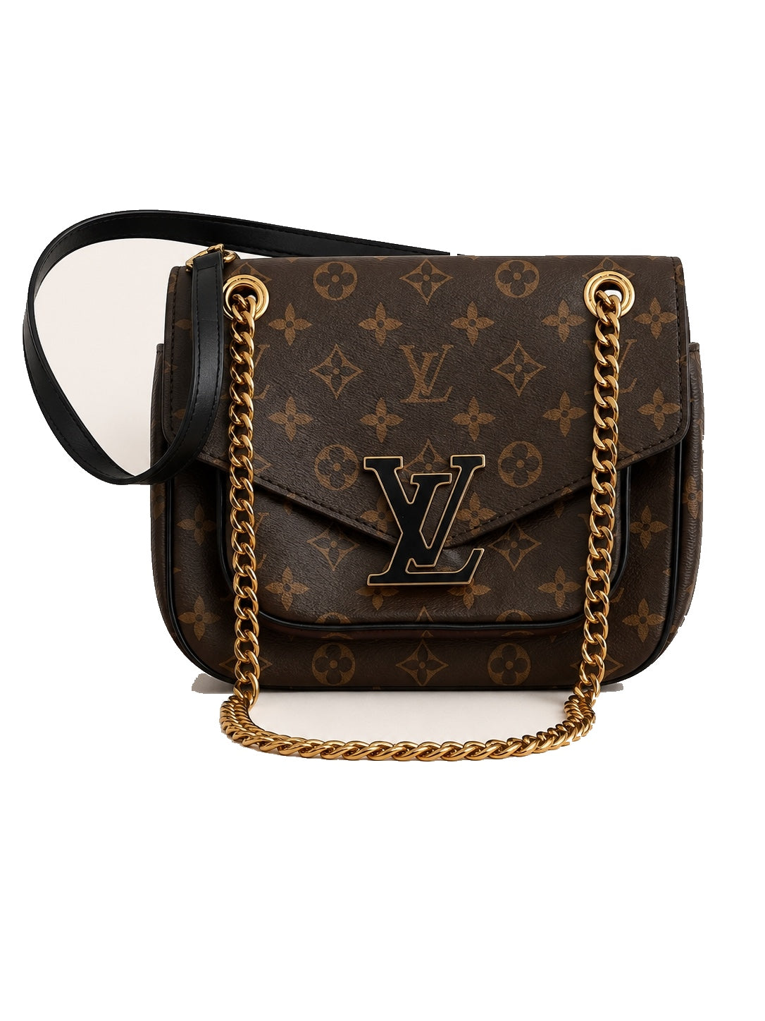Sac bandoulière Louis Vuitton Passy Monogram – Chaîne dorée
