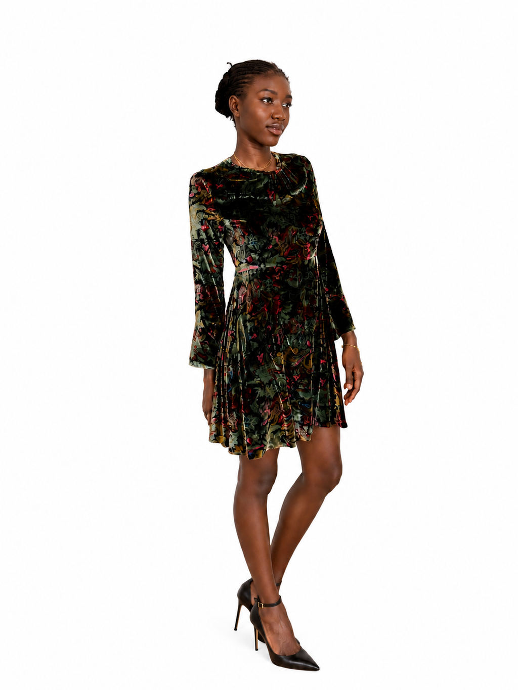 Robe velours multicolore Sandro