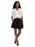 Alice + Olivia - jupe courte trapèze noire