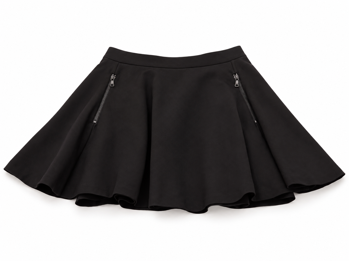 Alice + Olivia - jupe courte trapèze noire