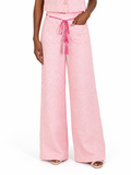 Maje - pantalon large en tweed fin