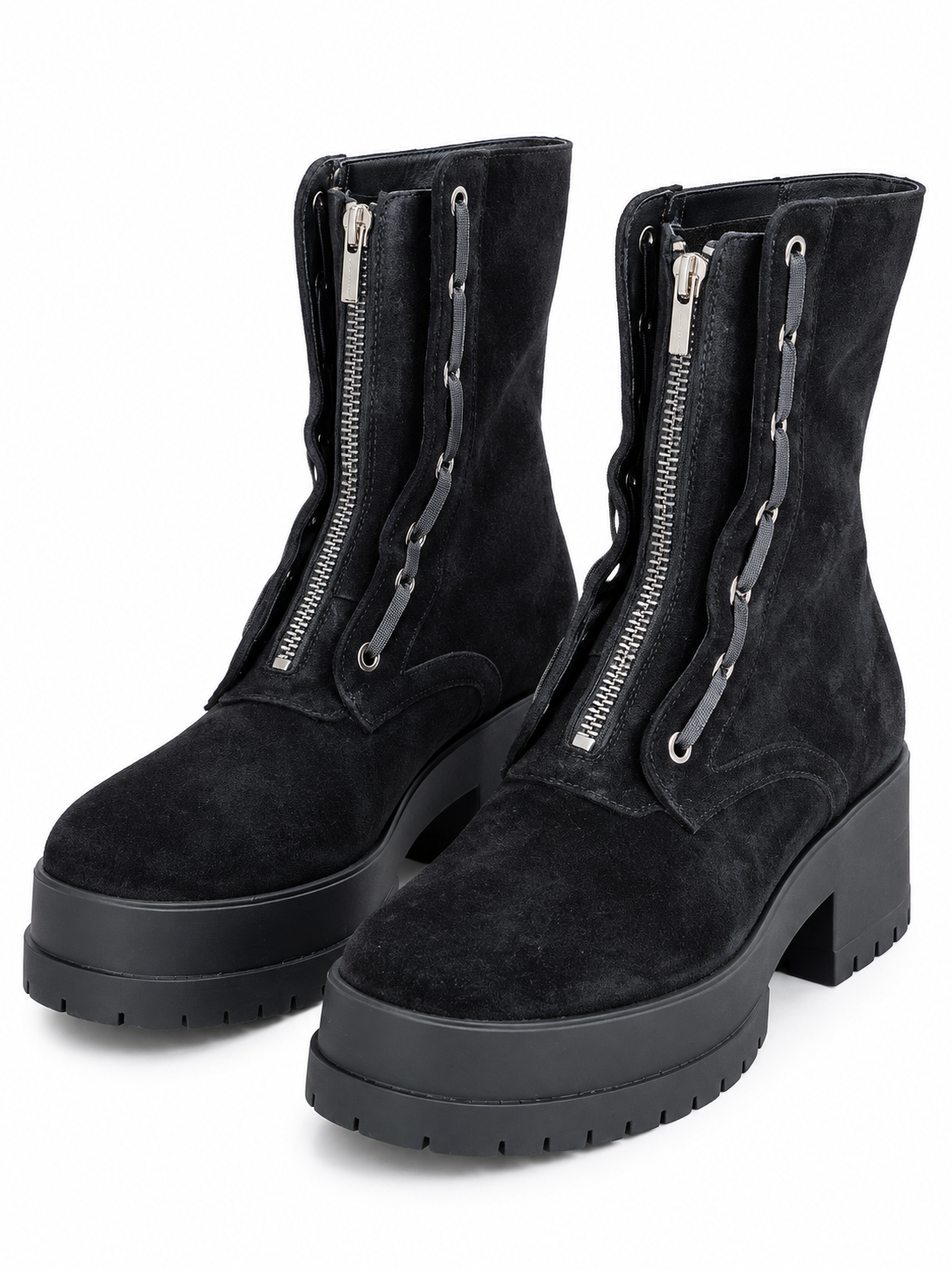 Clergerie - bottines Woody en daim noir