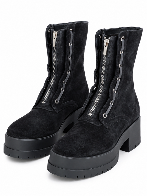Clergerie - bottines Woody en daim noir