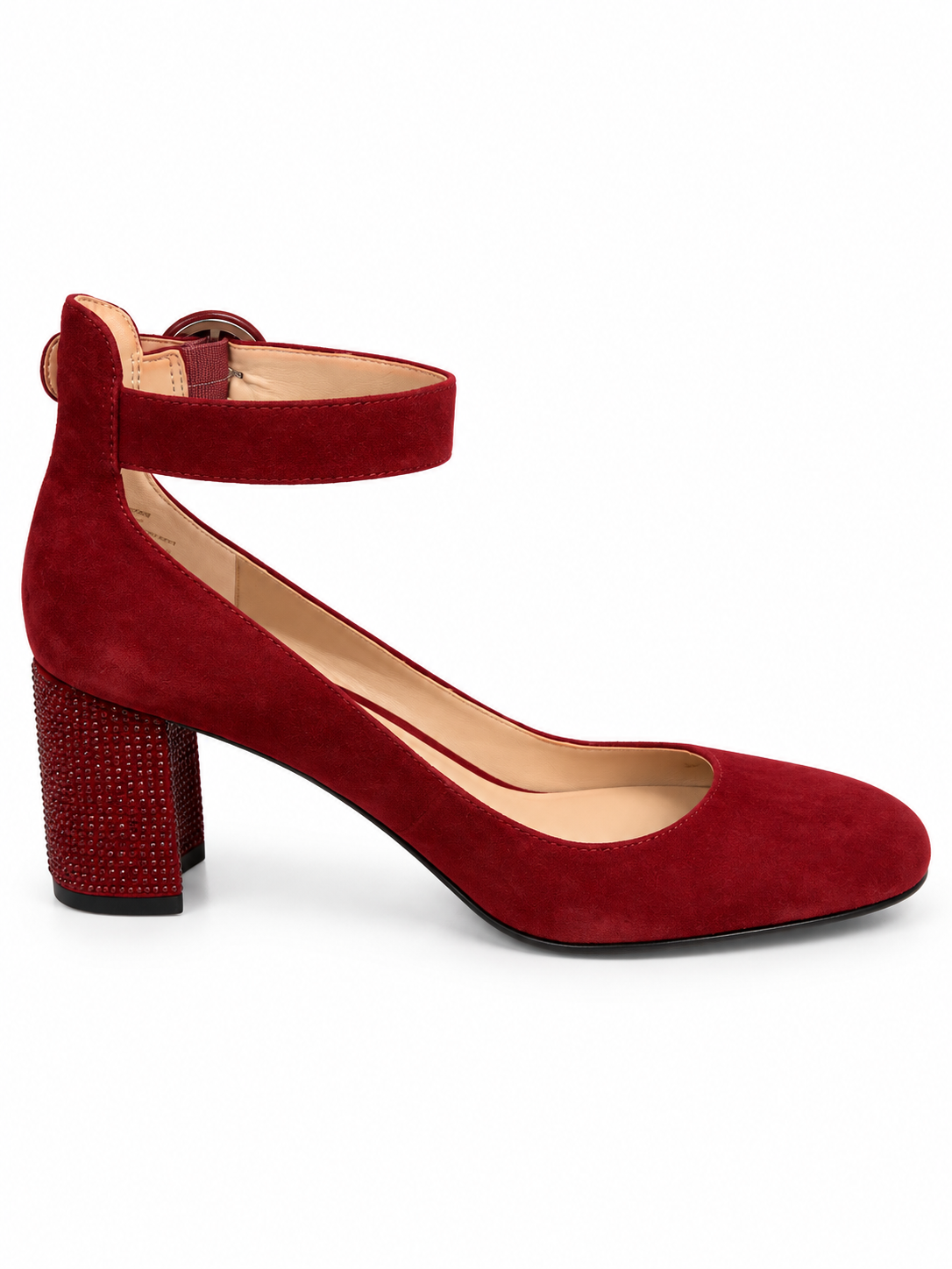 Karl Lagerfeld - escarpins en daim rouge