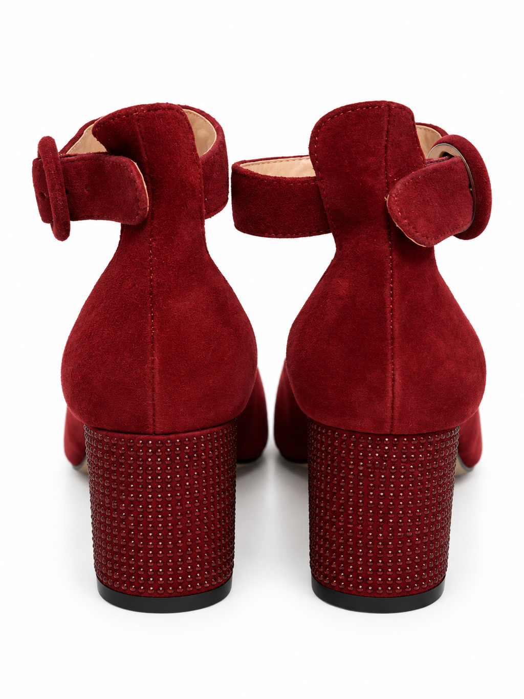 Karl Lagerfeld - escarpins en daim rouge