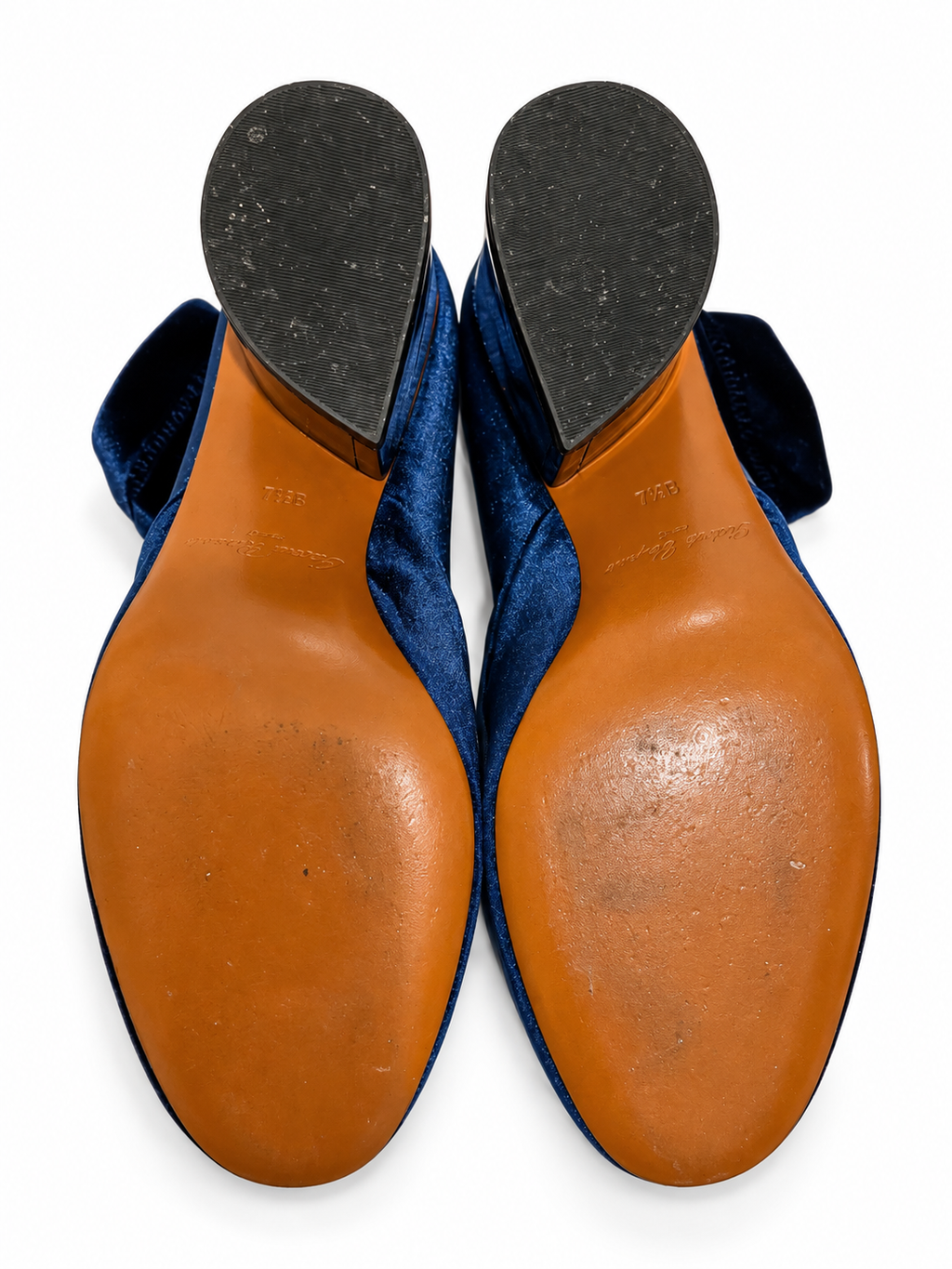 Clergerie  bottines en velours bleues