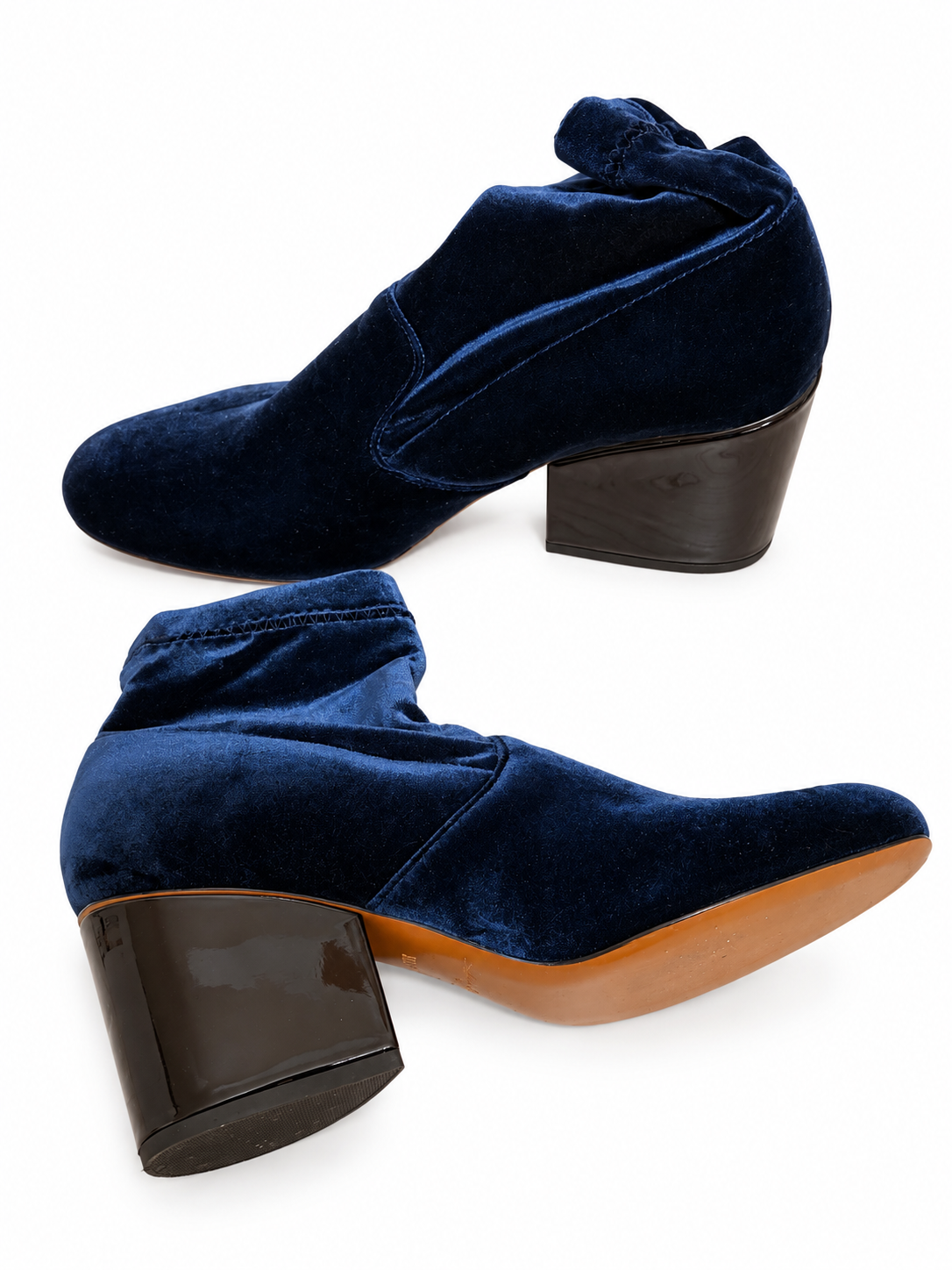 Clergerie  bottines en velours bleues