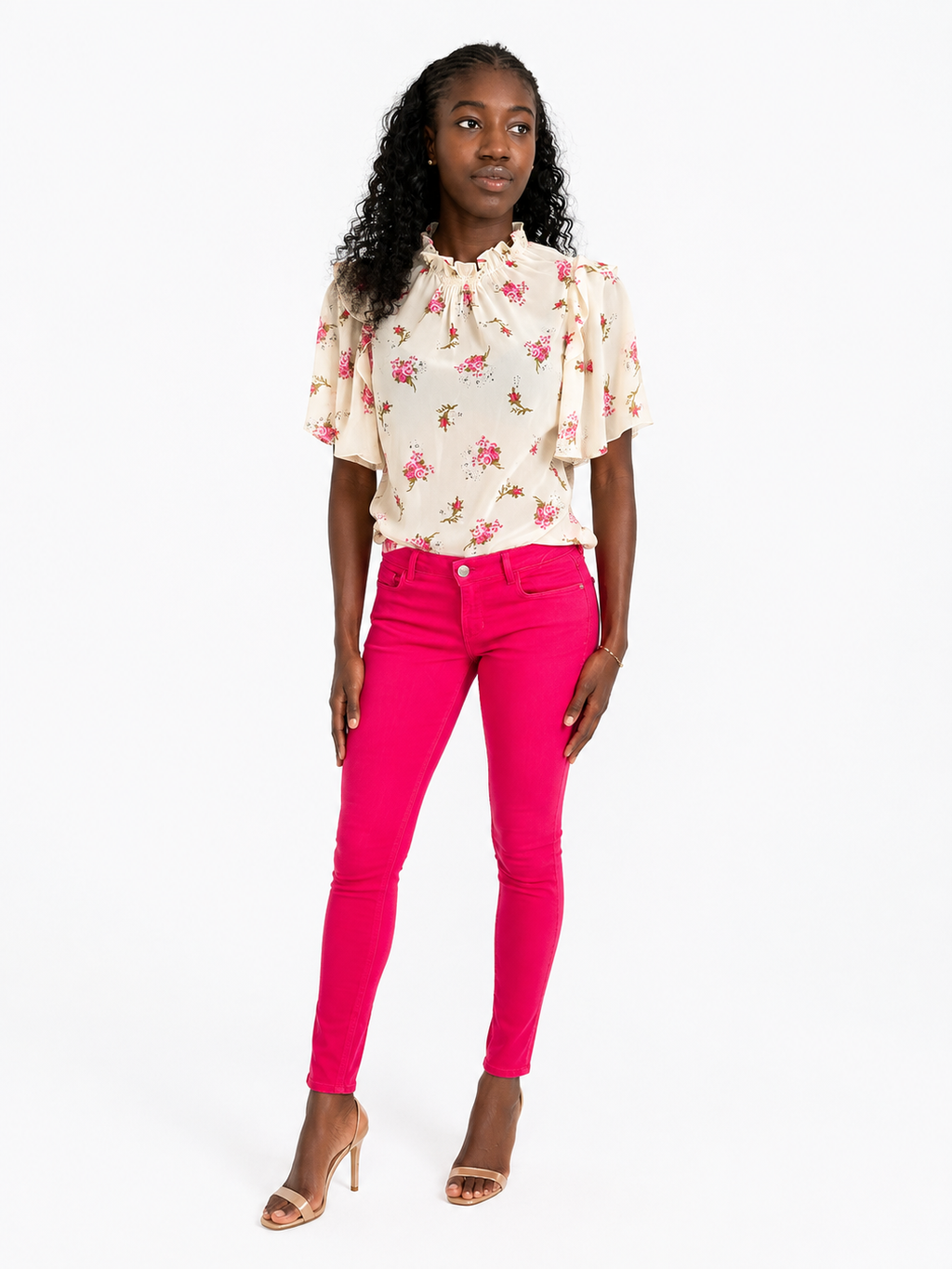 Pantalon Guess Curve X skinny rose vif