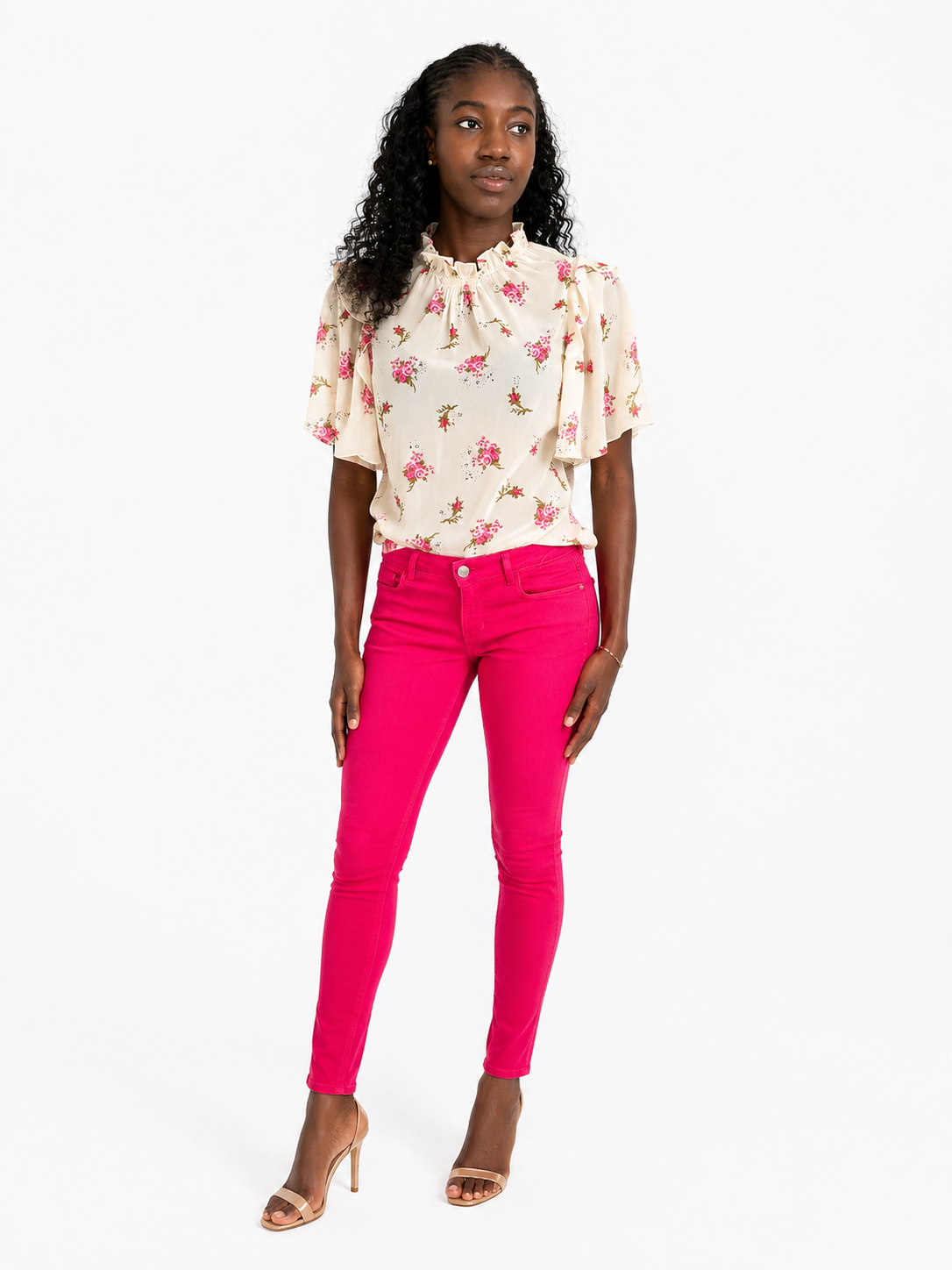 Pantalon Guess Curve X skinny rose vif