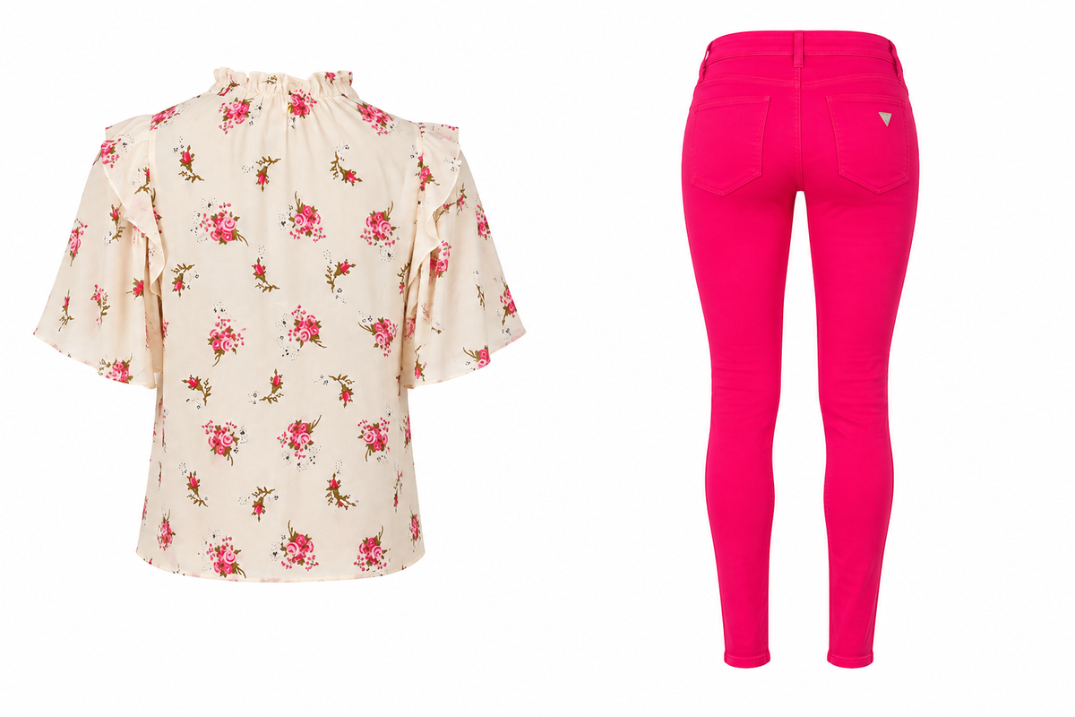 Pantalon Guess Curve X skinny rose vif