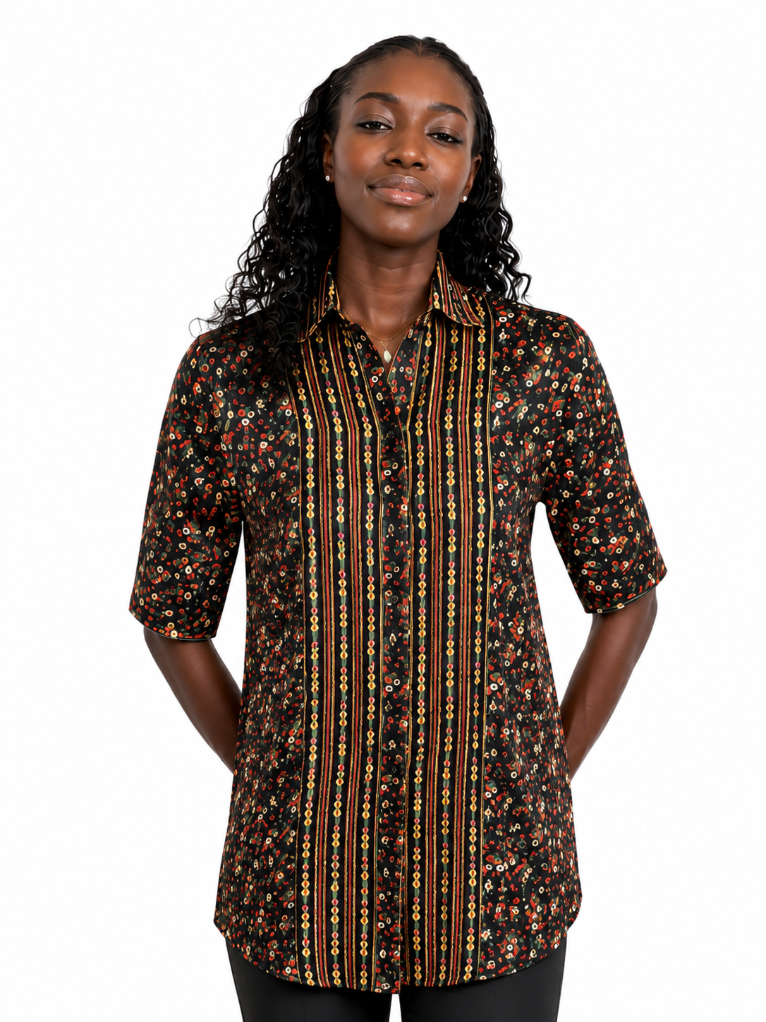 Sandro - Chemise Fleurie à Manches Courtes