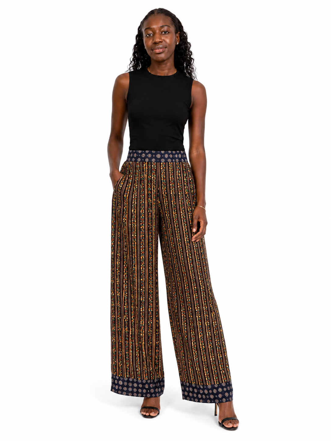 Sandro - Pantalon à imprimé floral