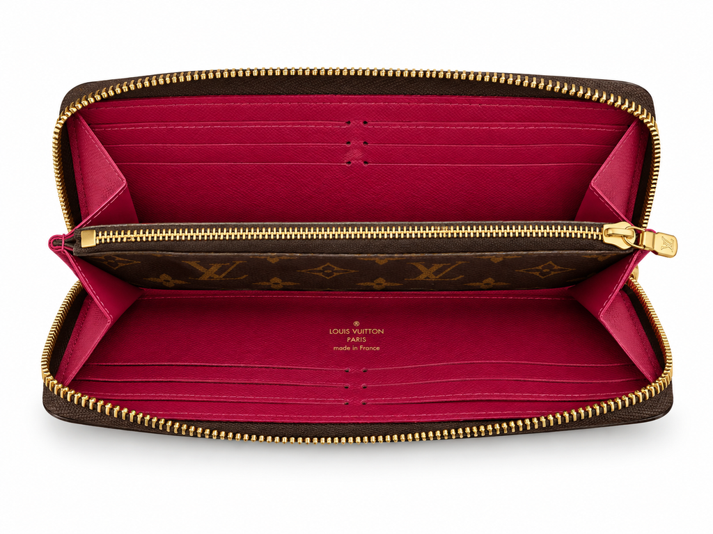 Louis Vuitton -  Portefeuille Clemence Monogram Fuchsia